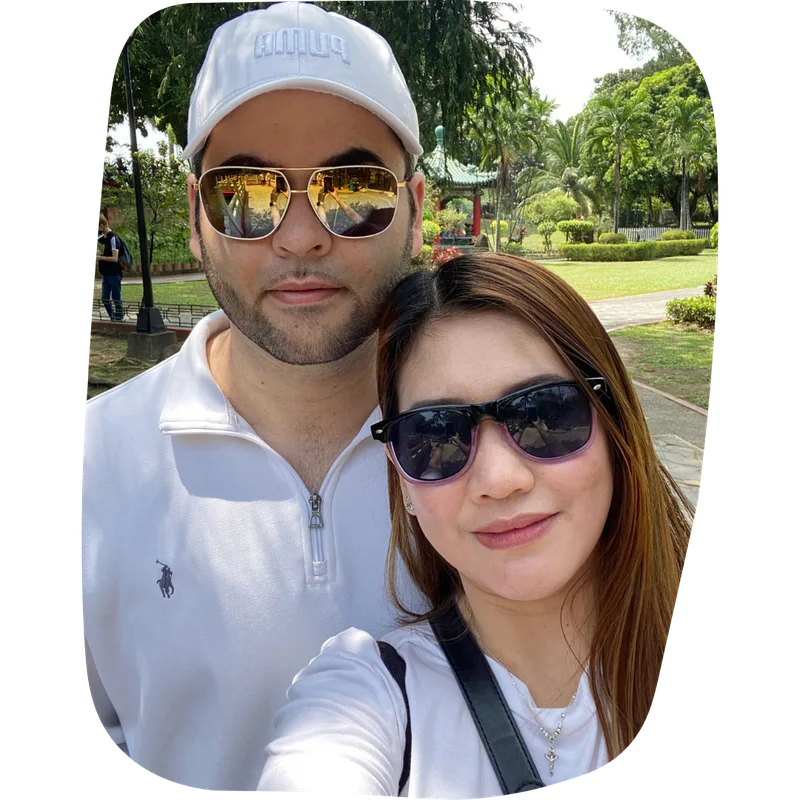 Zach and his wife, the family behind Surge Outsourcing